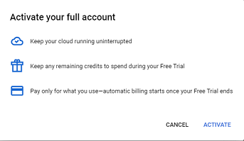 Activate Full Account Before
