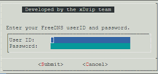 FreeDNS ID and Pass